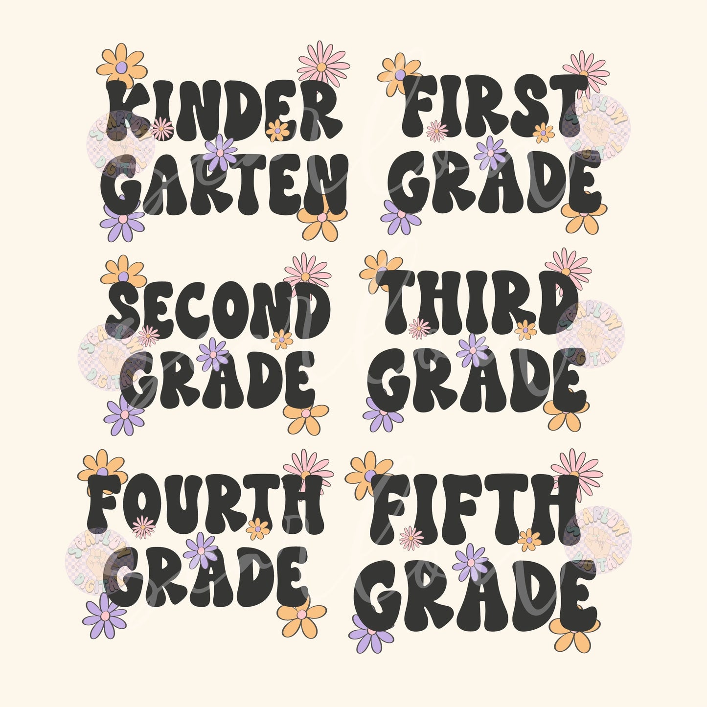 Floral Back To School (Leave Grade in Notes)
