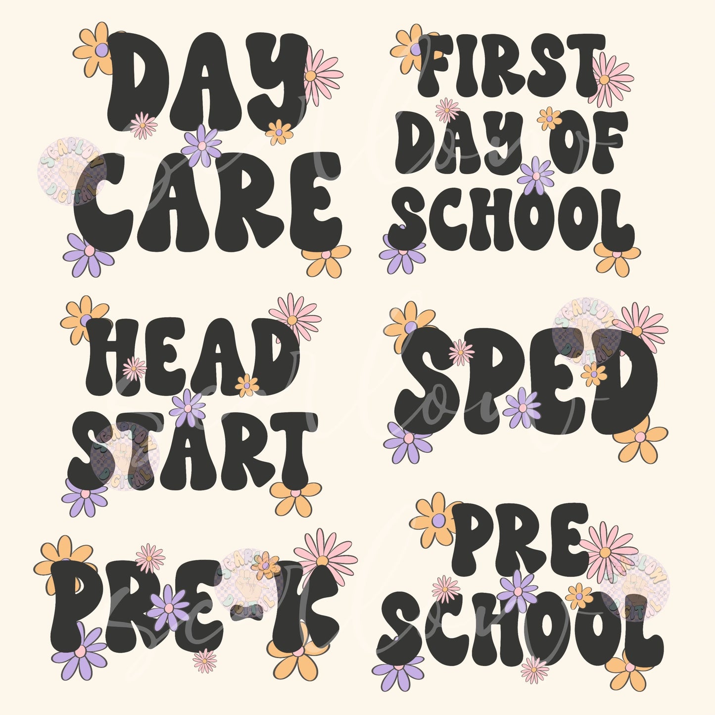 Floral Back To School (Leave Grade in Notes)