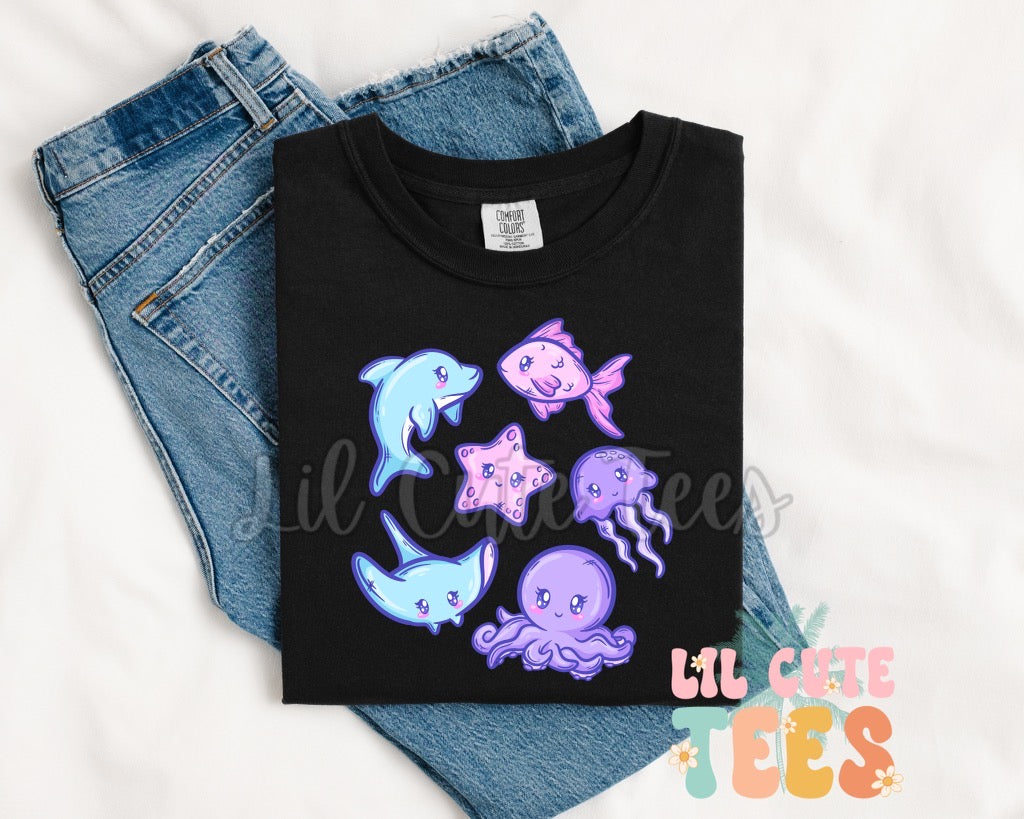 Pastel Sea Animals