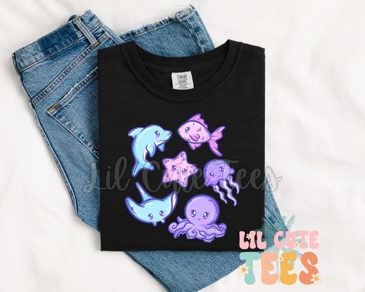 Pastel Sea Animals