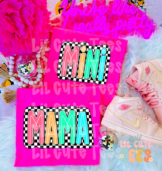 Neon Check Mama / Mini
