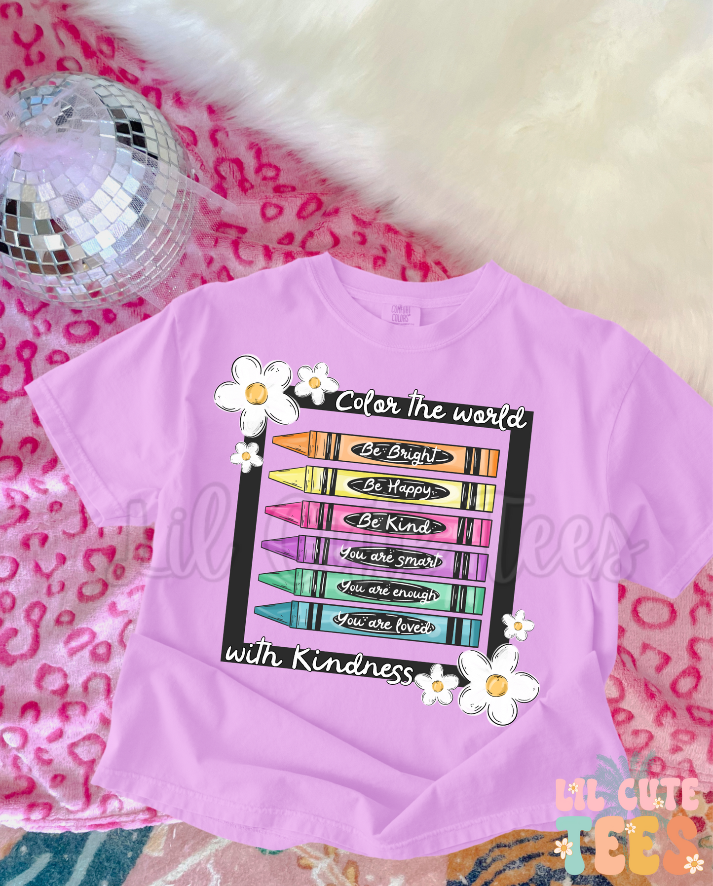 Floral affirmation crayons