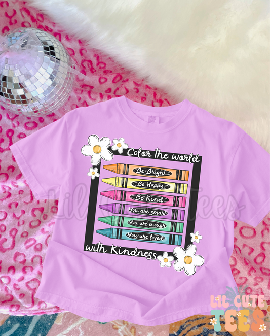 Floral affirmation crayons