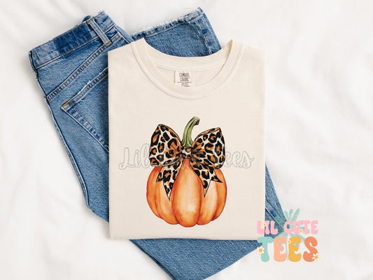 Leopard Bow Pumpkin