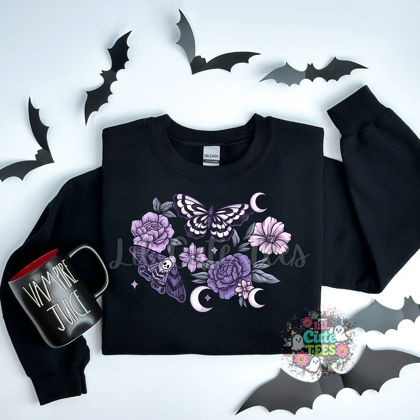 Floral purple moths