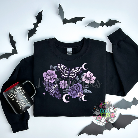 Floral purple moths